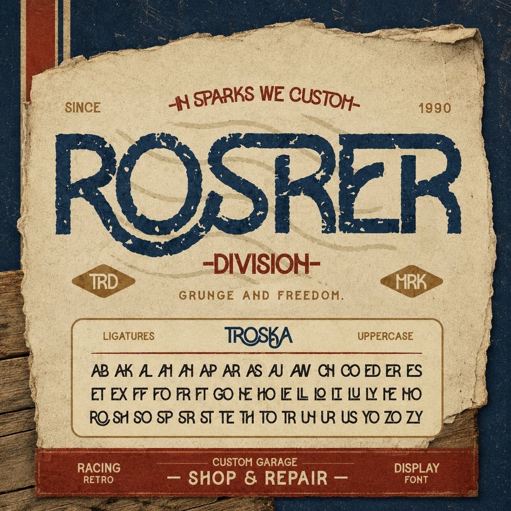 Overtake | レトロレーシング欧文ディスプレイフォント | ロゴ・グッズ向け Display Font