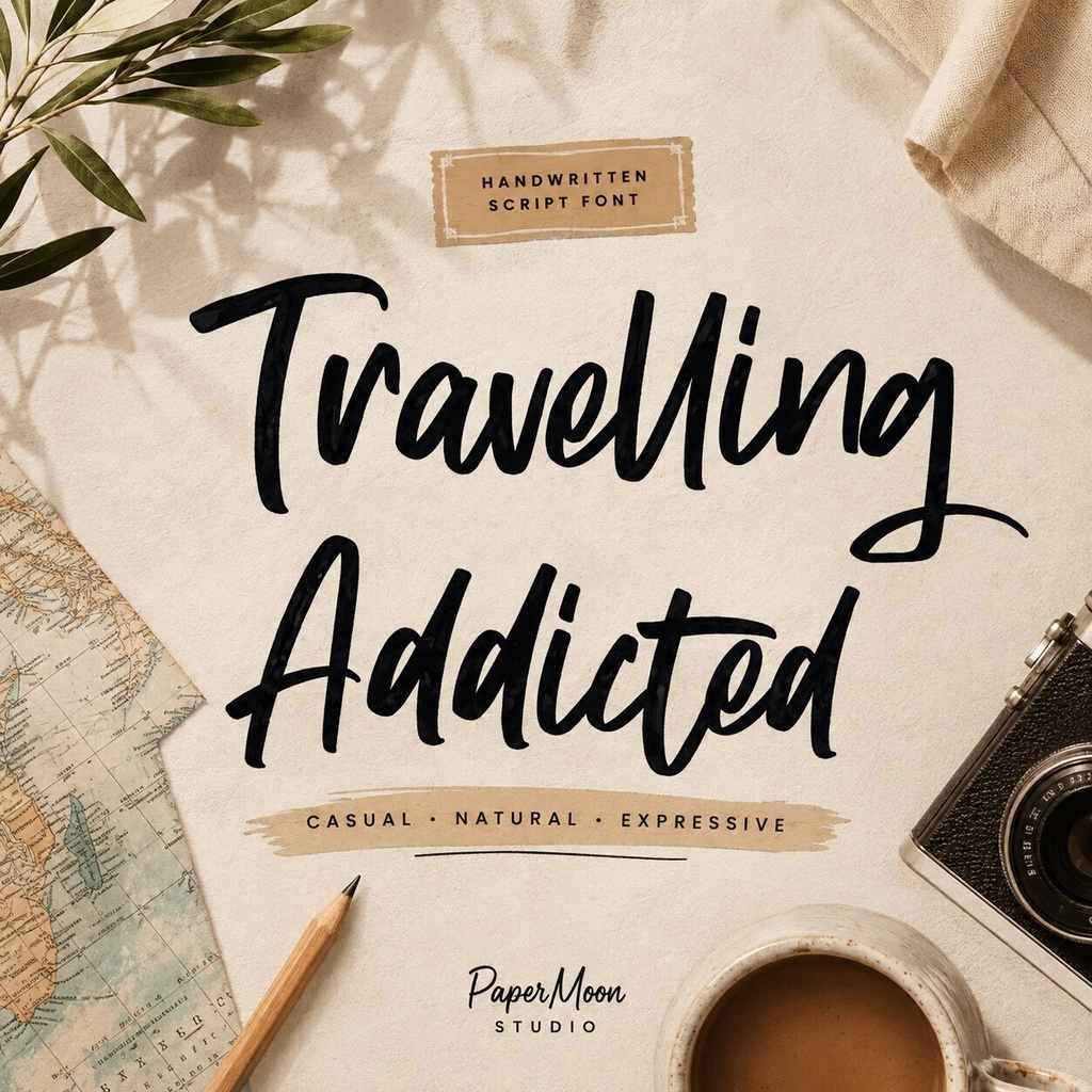 FieldStory | 手書き風のエレガントな欧文フォント | Hand Lettering Font