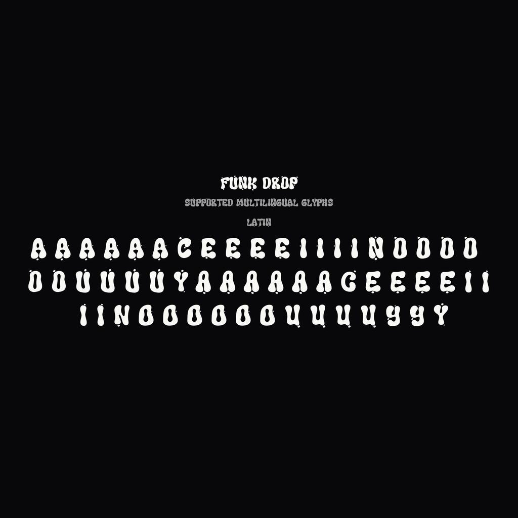 Funk Drop | 音楽向けディスプレイ英字フォント | ロゴ・ポスター・配信