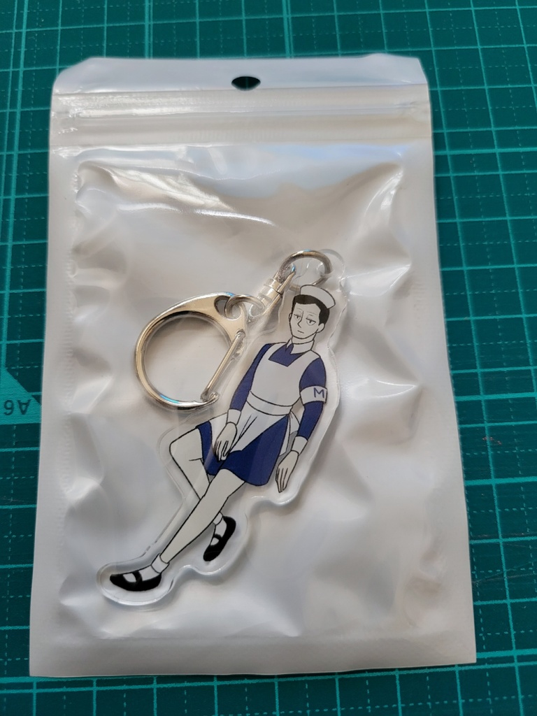 アクリルキーホルダー(某リップクリームのナースコスプレのカンニム)