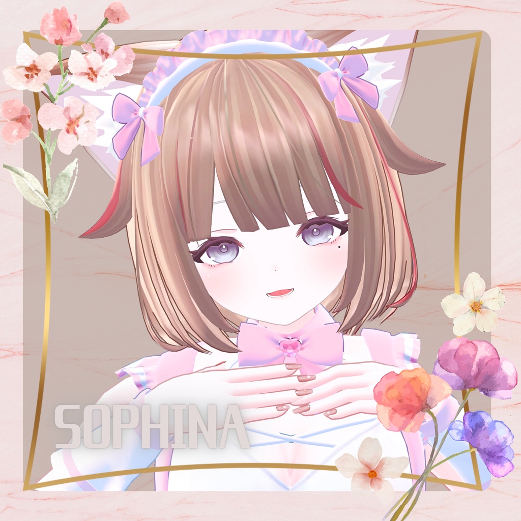 【VRC想定】Dusty Pink Nail