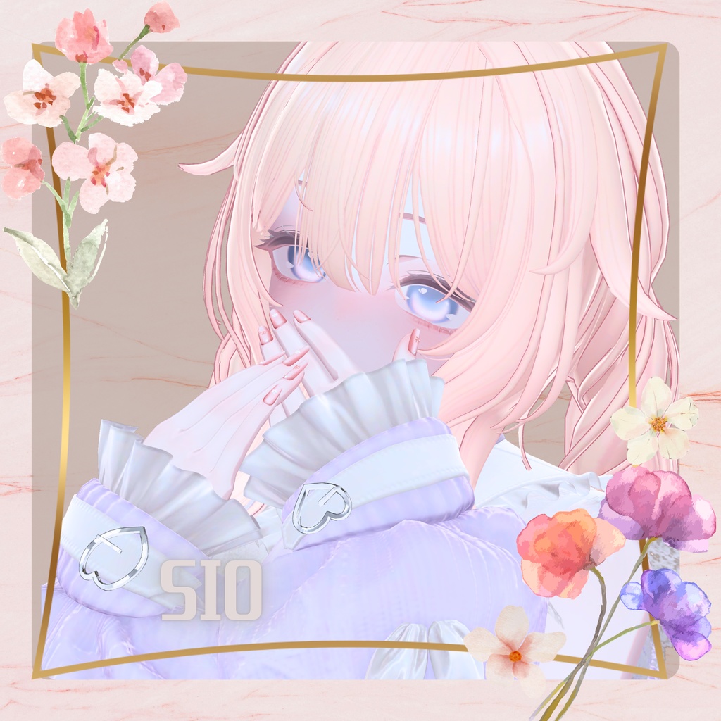 【VRC想定】Dusty Pink Nail