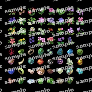 お花・宝石ドット絵素材集5月号