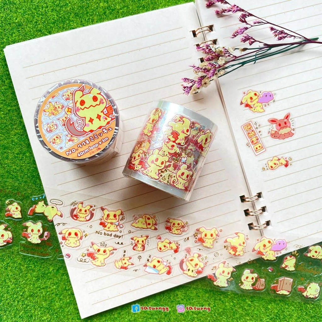 ミミッキュ　箔押しダイカットPETテープ
