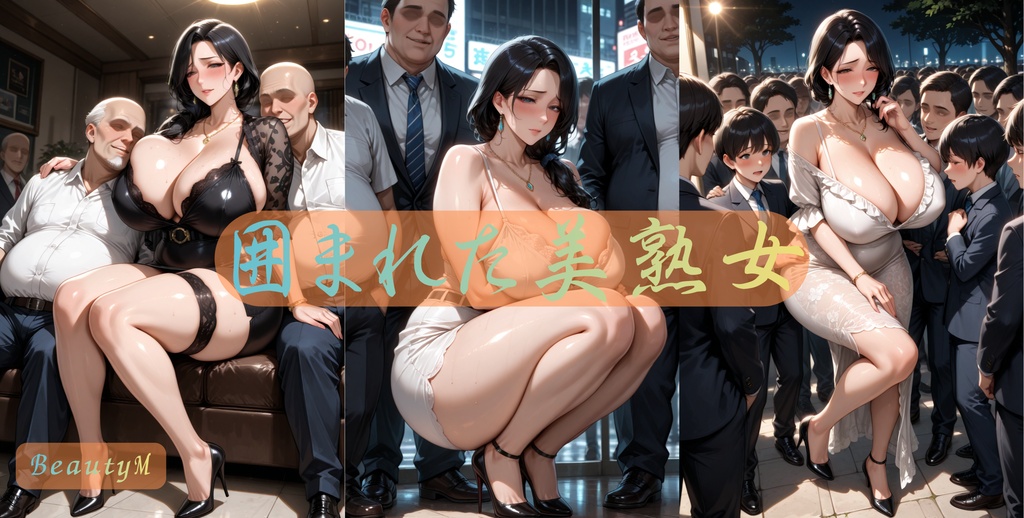 囲まれた美熟女