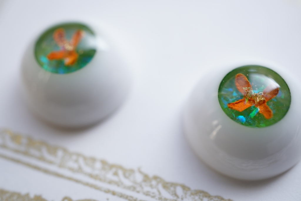 【ドールアイ/16mm】金木犀/若草色