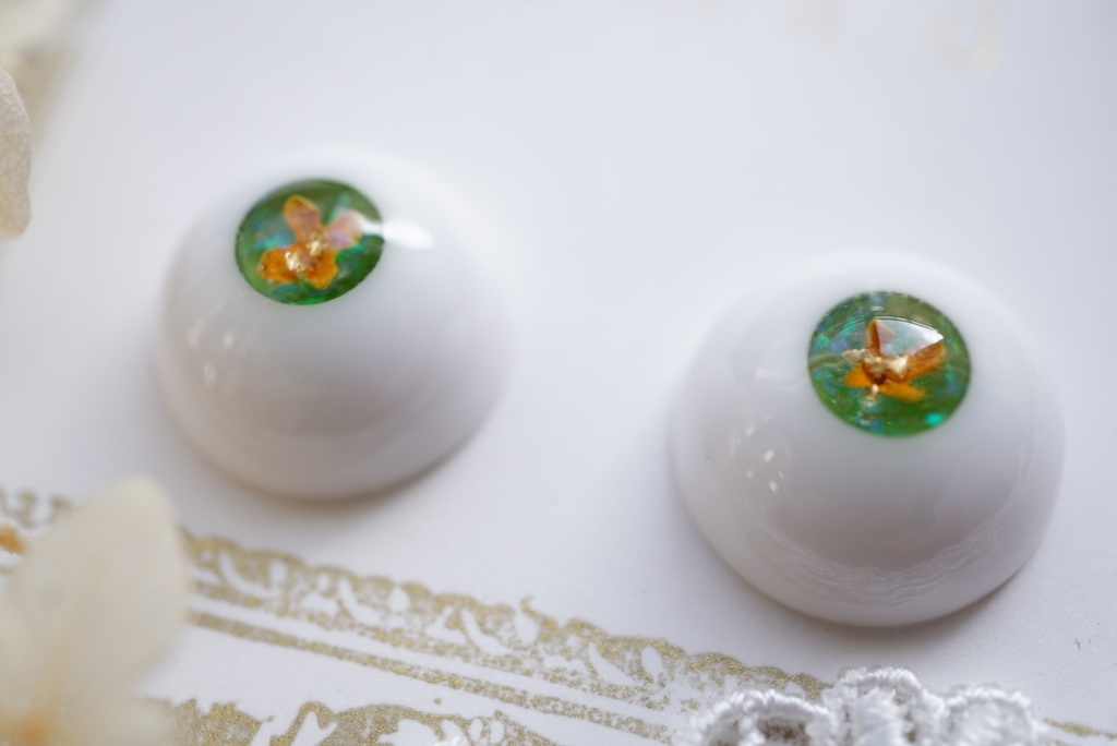 【ドールアイ/16mm/小虹彩】金木犀(若草色)