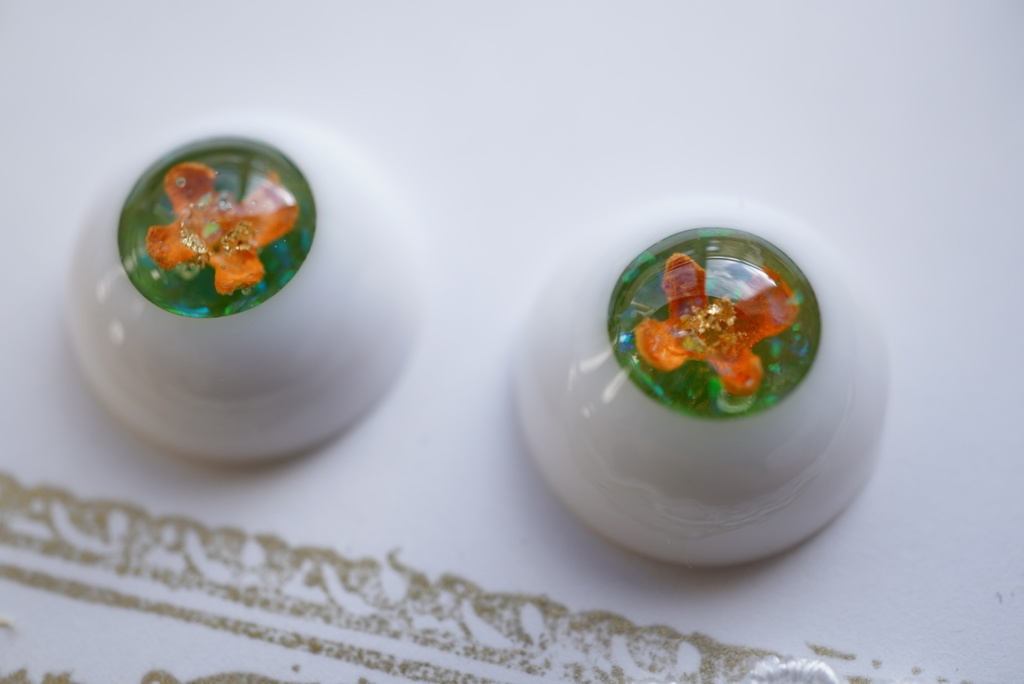 【ドールアイ/14mm】金木犀(若草色)