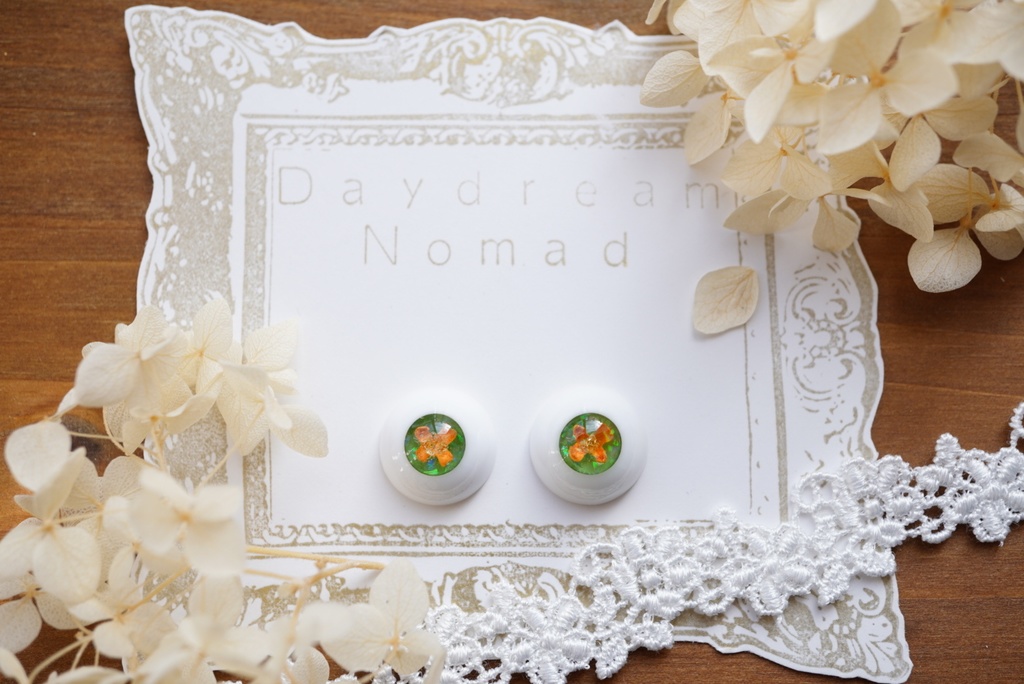 【ドールアイ/14mm】金木犀(若草色)