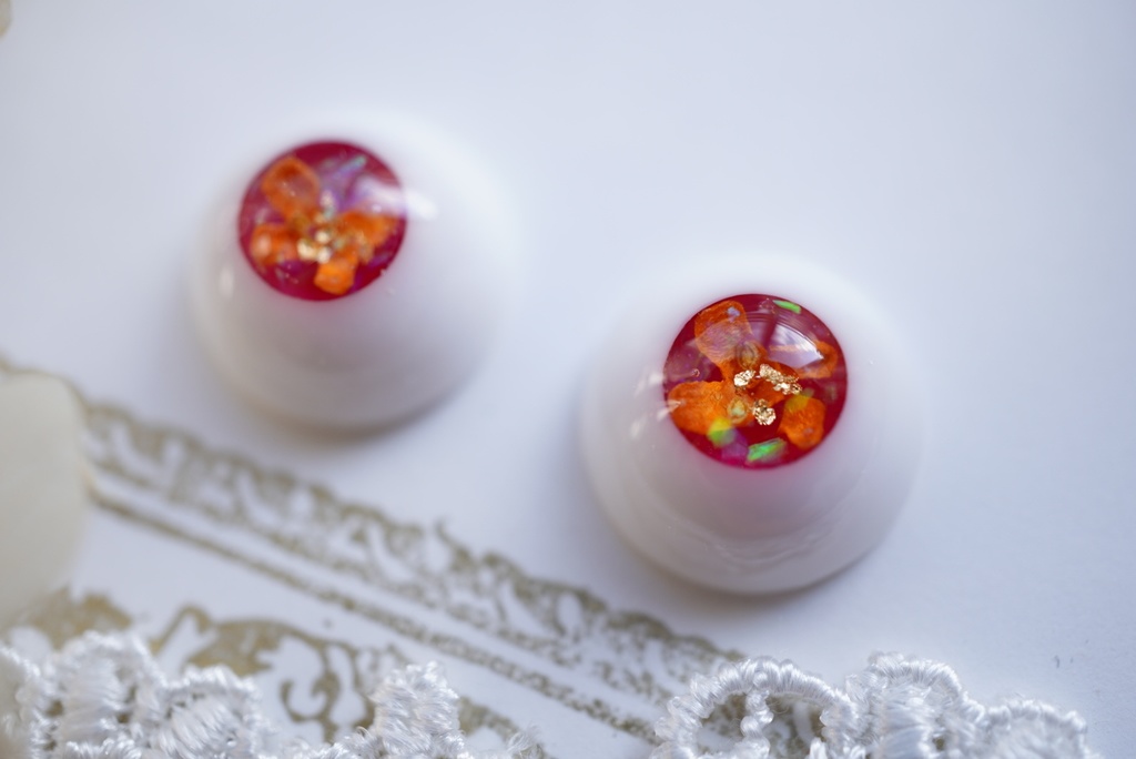 【ドールアイ/12mm】金木犀(薔薇色)