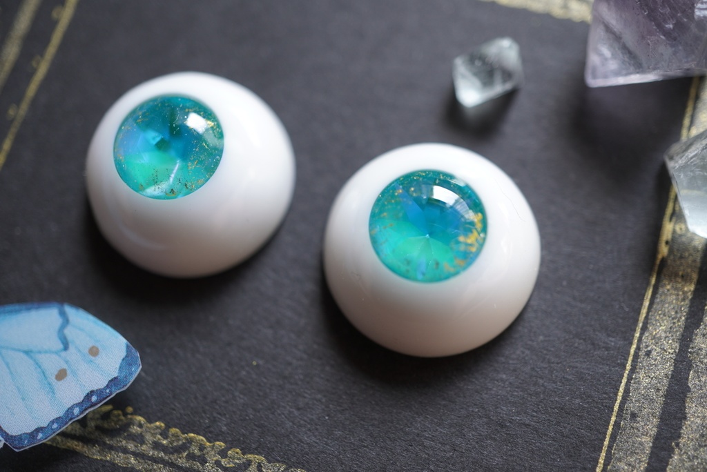 【ドールアイ/18mm】微睡む宝石/エメラルド