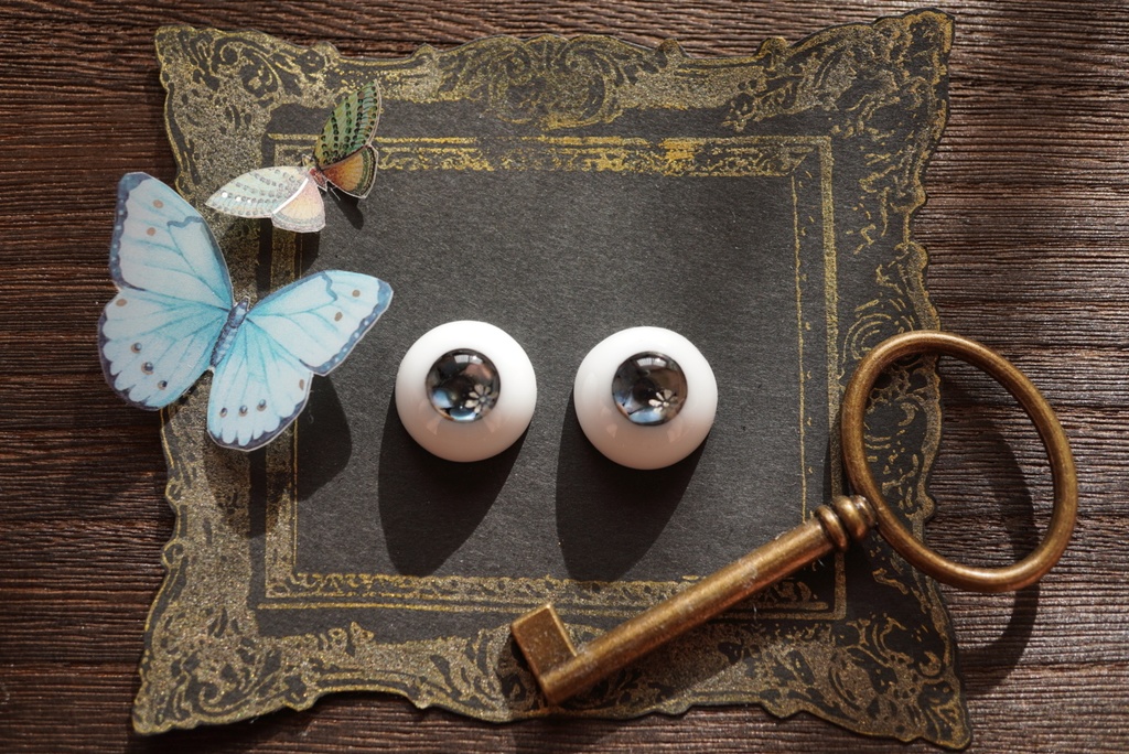 【ドールアイ/16mm】螺鈿(小花)