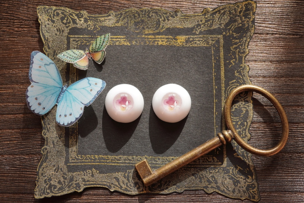 【ドールアイ/16mm】ハイドランジア(赤)