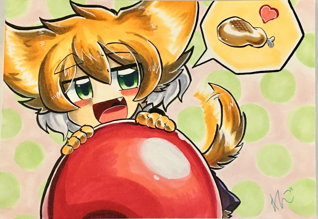 ジンガイショタ ハシュア ミニイラスト(原画)