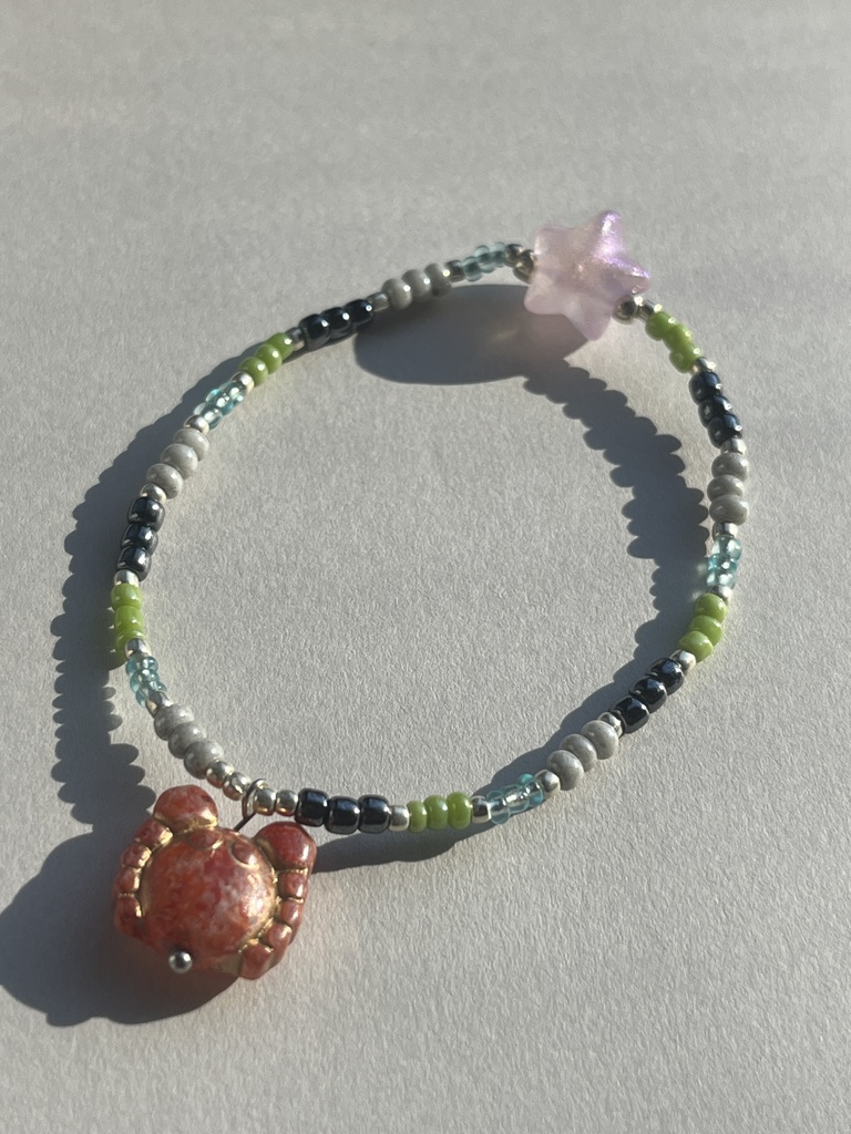 【クワロマフラッグ】星を望む蟹のブレスレット quoi-romantic flag color