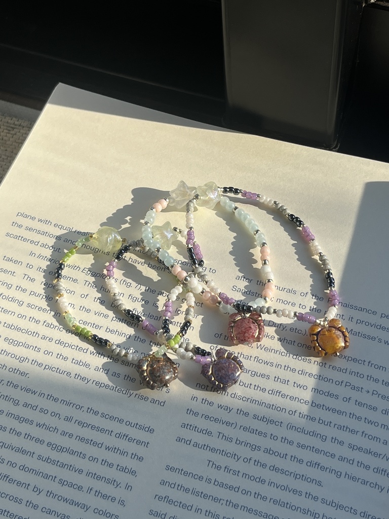 【アセクシュアルフラッグ】星を望む蟹のブレスレット Asexual flag color