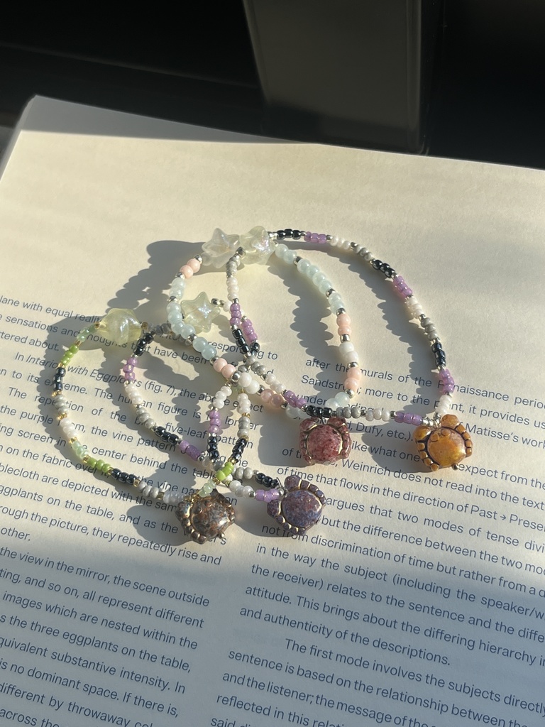 【アロマンティックフラッグ】星を望む蟹のブレスレット Aromantic flag color