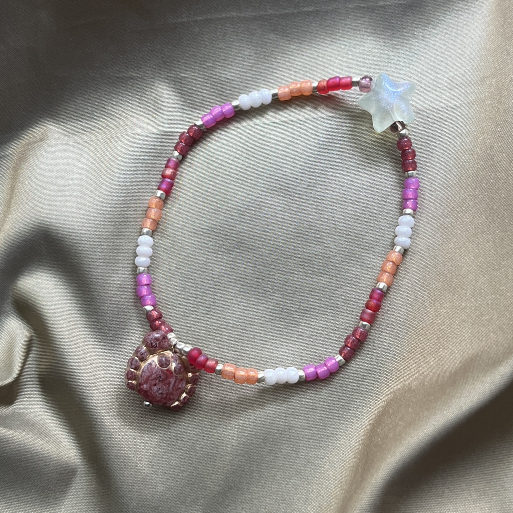 星を望む蟹のブレスレット 小 Lesbian flag color (small)