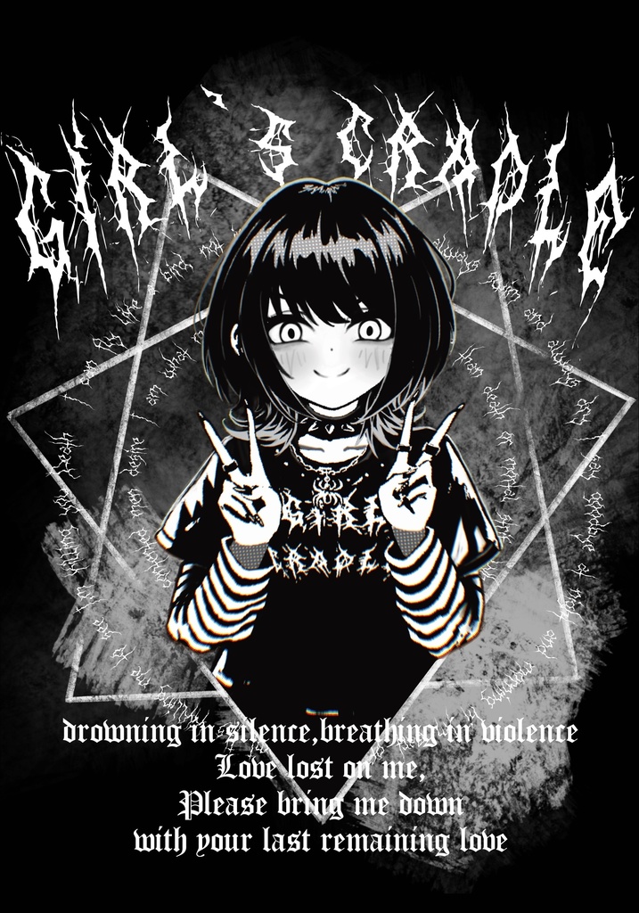 ゴスパンク風Tシャツ