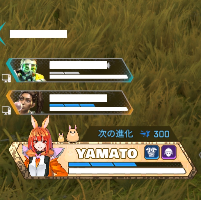 【フリー有】うさぎ・動くApex配信用オーバーレイ【3色セット】