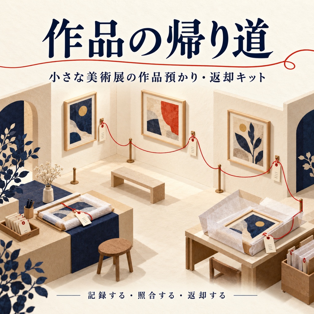 作品の帰り道｜小さな美術展の作品預かり・返却キット【PDF＋オフラインHTML】