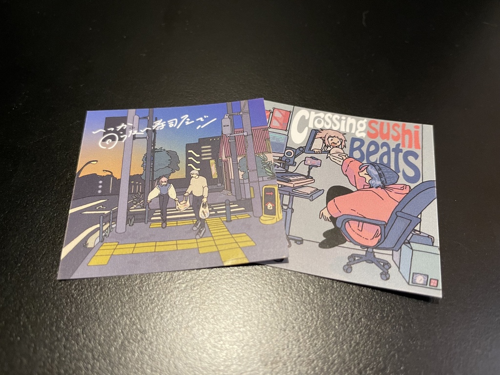 ステッカー2種セット「いつか回らない寿司屋で」「crossing sushi beats」