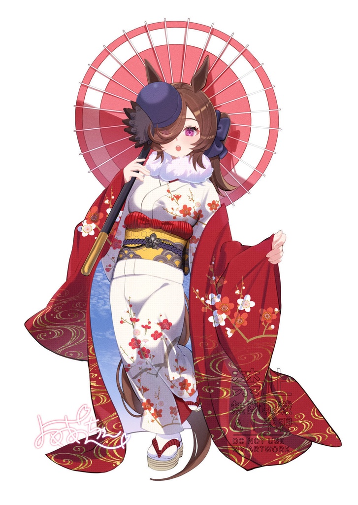 【両面】C107ライスシャワー（赤傘）　アクリルスタンド