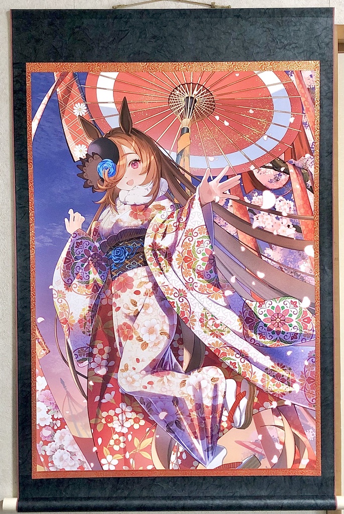 【掛け軸】C107ライスシャワー 掛け軸 (赤・青・黒)