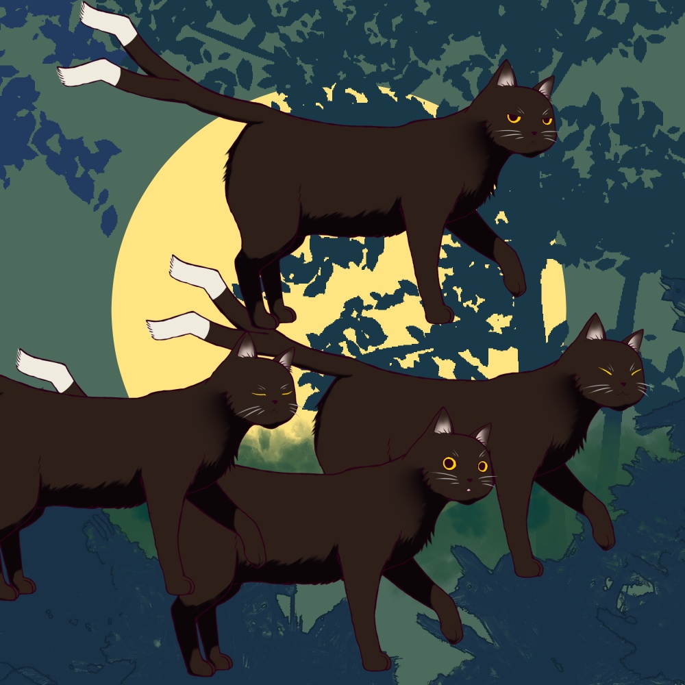 カギ尻尾の黒猫又