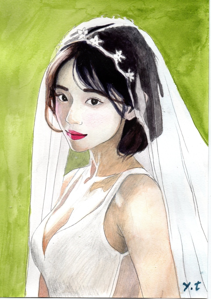 超美品!精密複製画 白雪姫 美人画 アクリル画 水彩画 絵画
