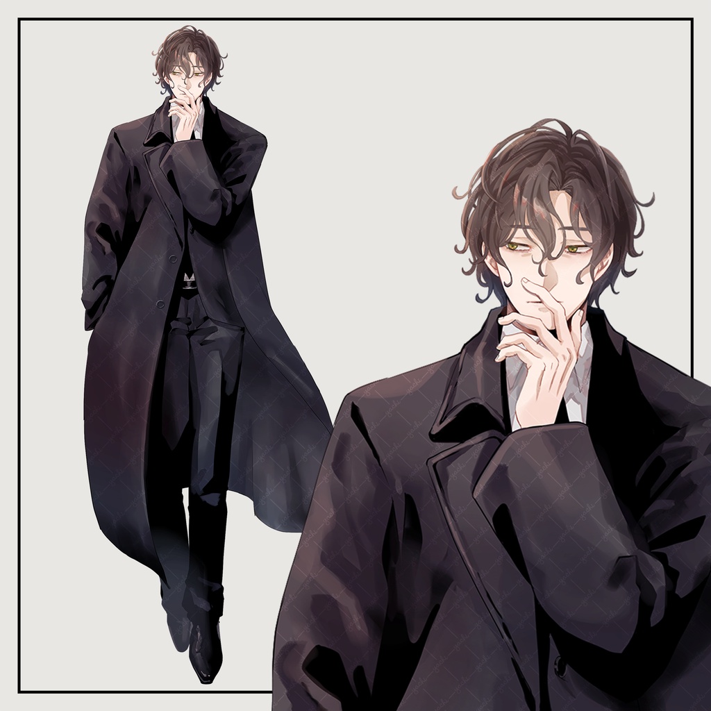 【立ち絵】大人の男性(表情差分3種)