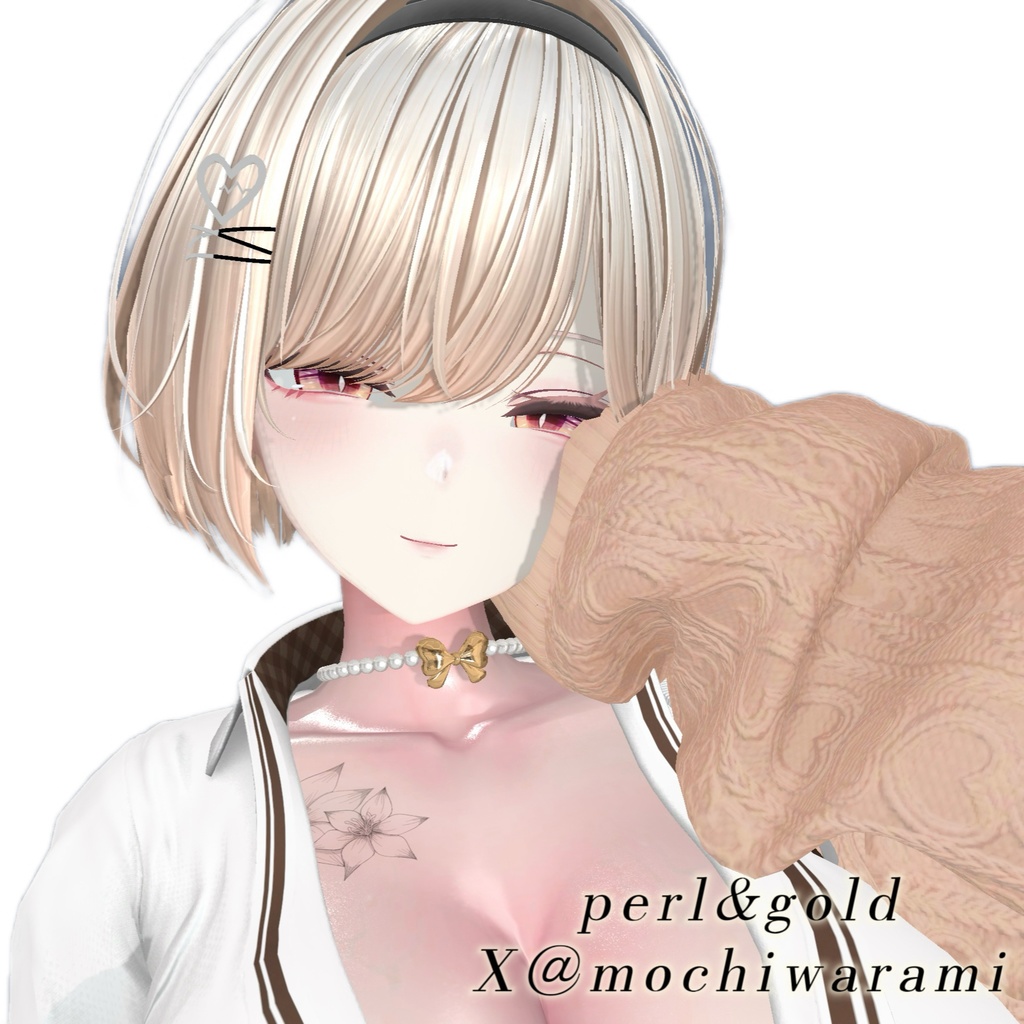 ♡ cross&ribbon choker 【7アバター対応】