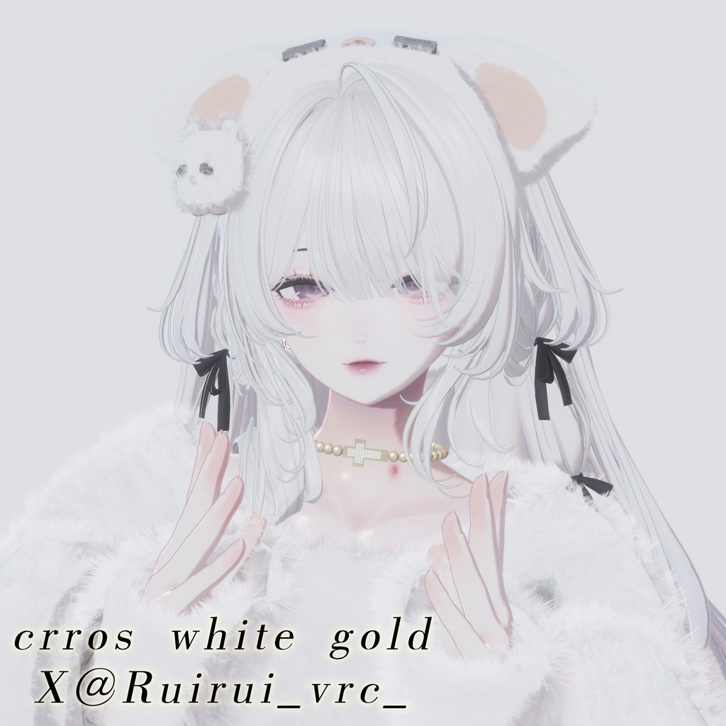 ♡ cross&ribbon choker 【7アバター対応】