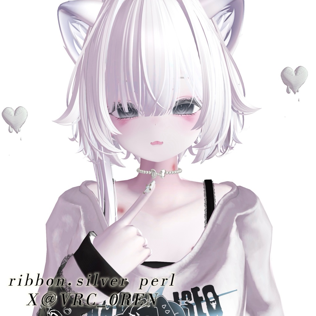 ♡ cross&ribbon choker 【7アバター対応】