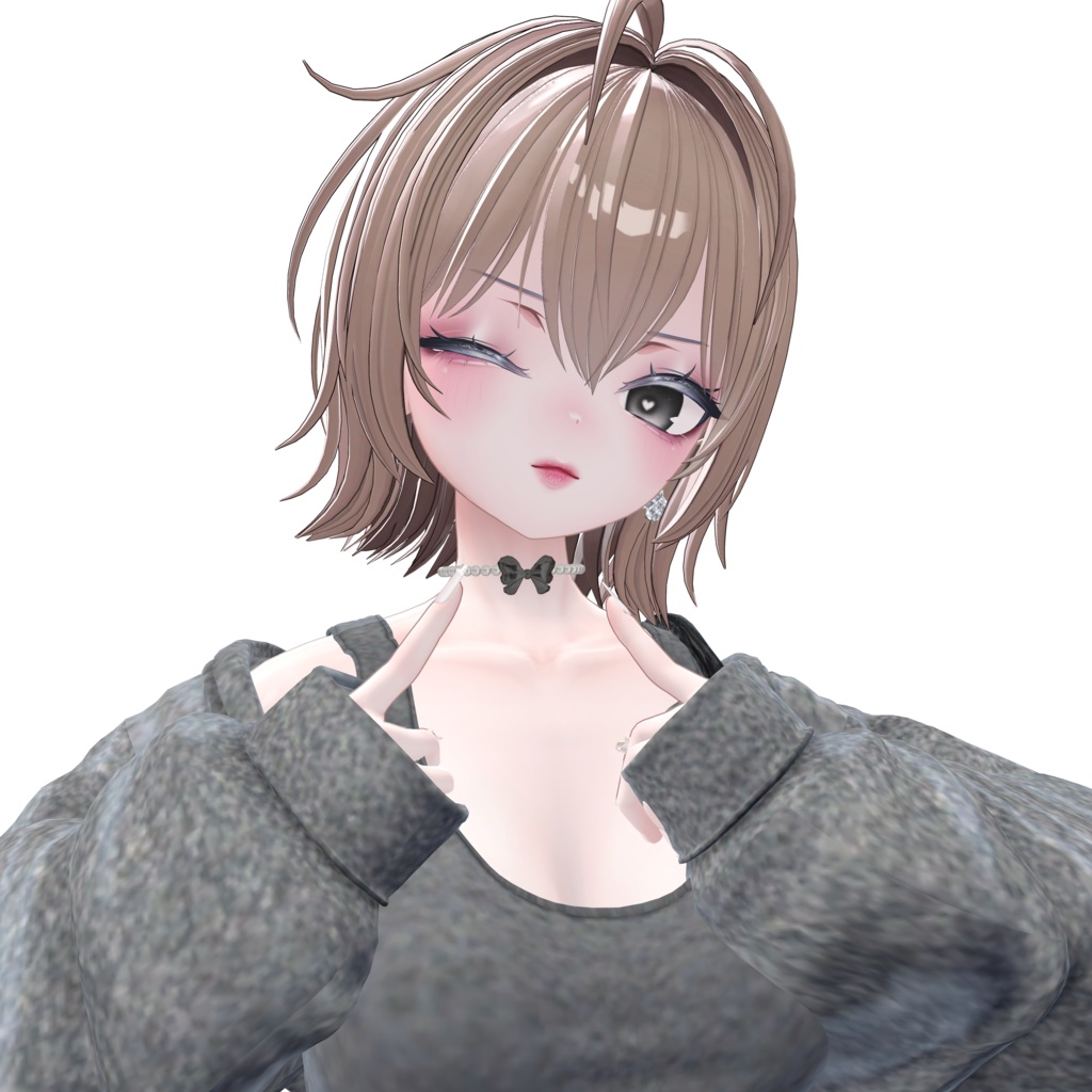 ♡ cross&ribbon choker 【7アバター対応】