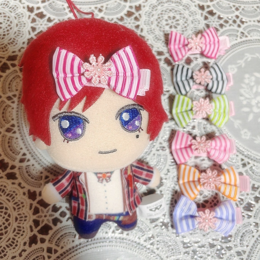 ぬいちゃん用　お花リボン🎀