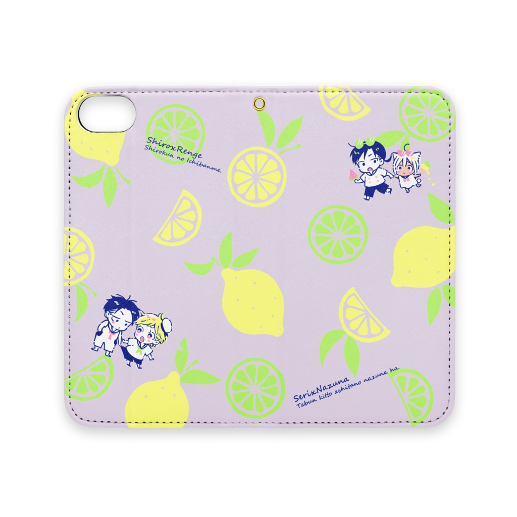 手帳型iPhoneケース(レモン)