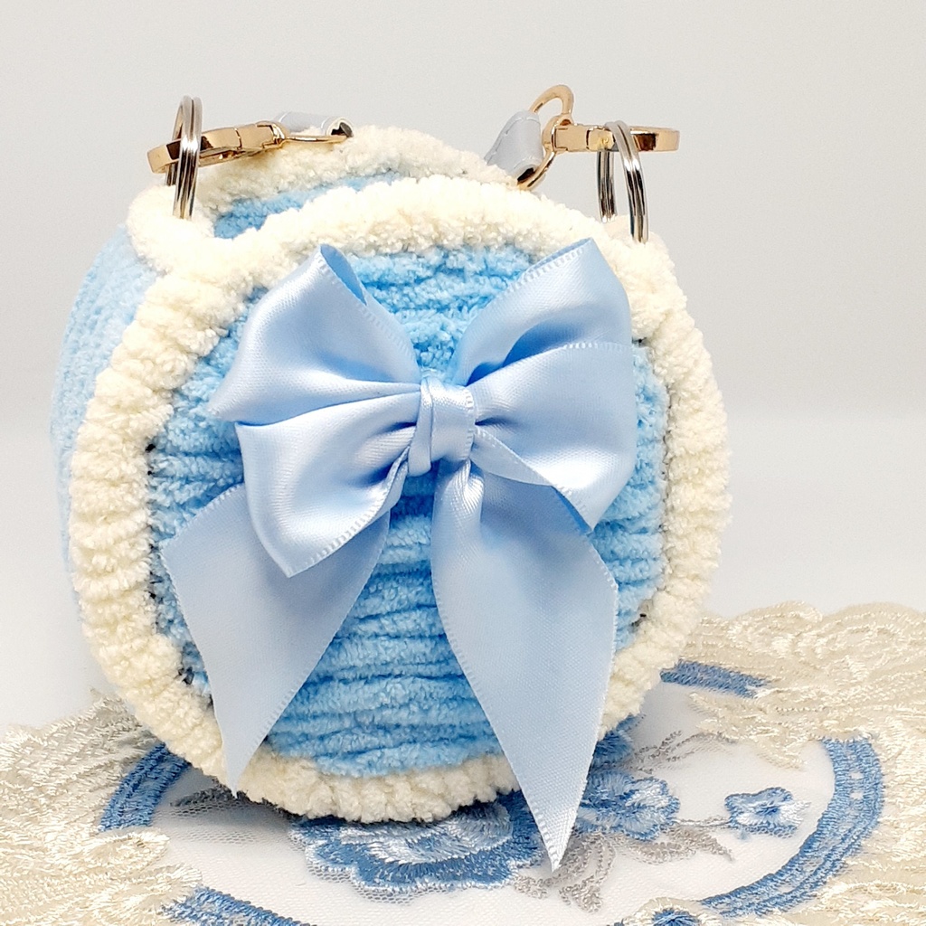 丸形プチバッグ【空色】