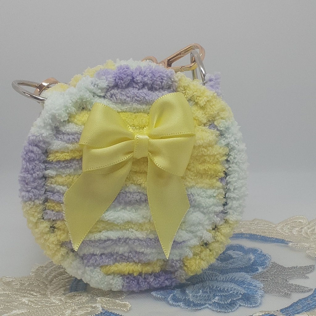 丸形プチバッグ【マーブルイエロー】