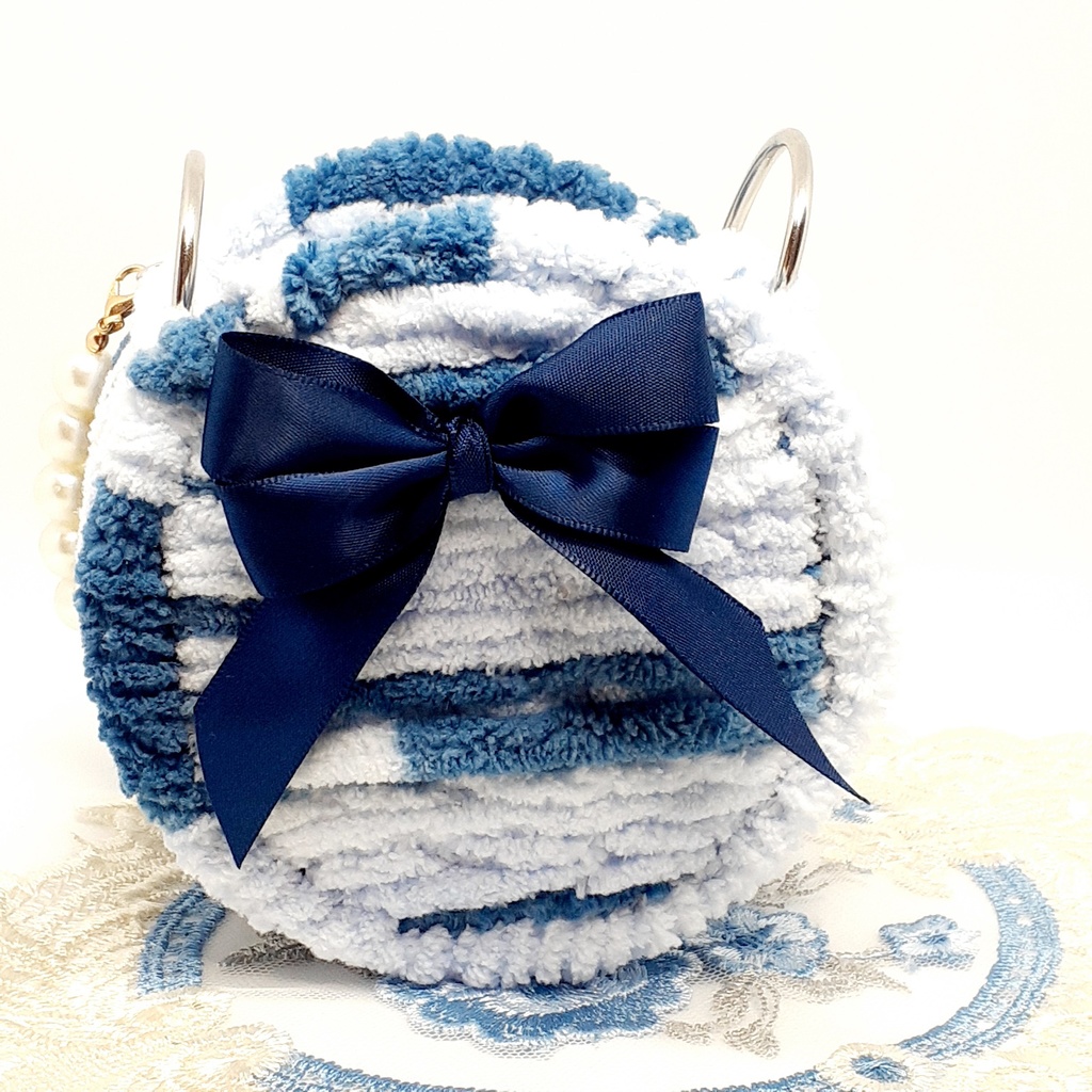 丸形プチバッグ【寒紺色】