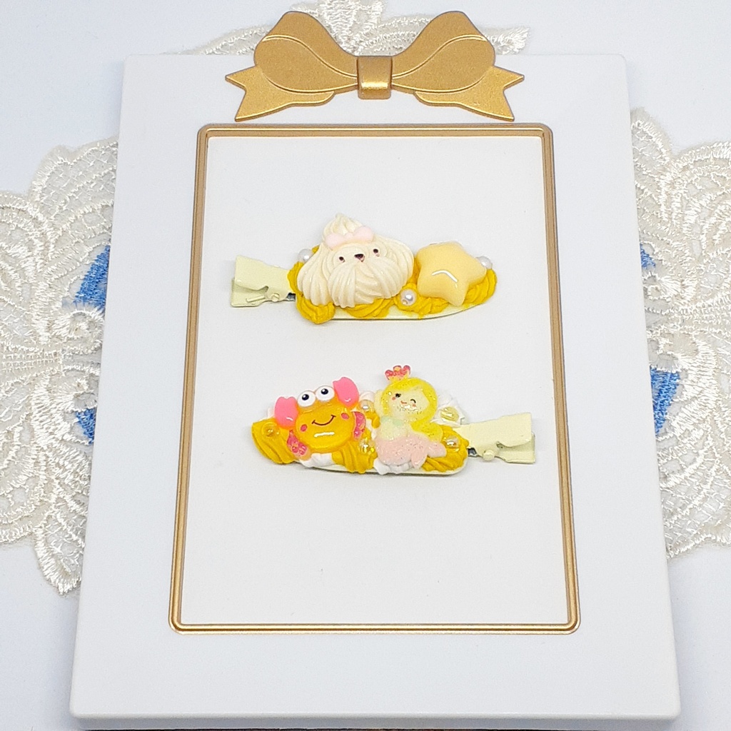 ホイップデコヘアクリップ【きいろ】