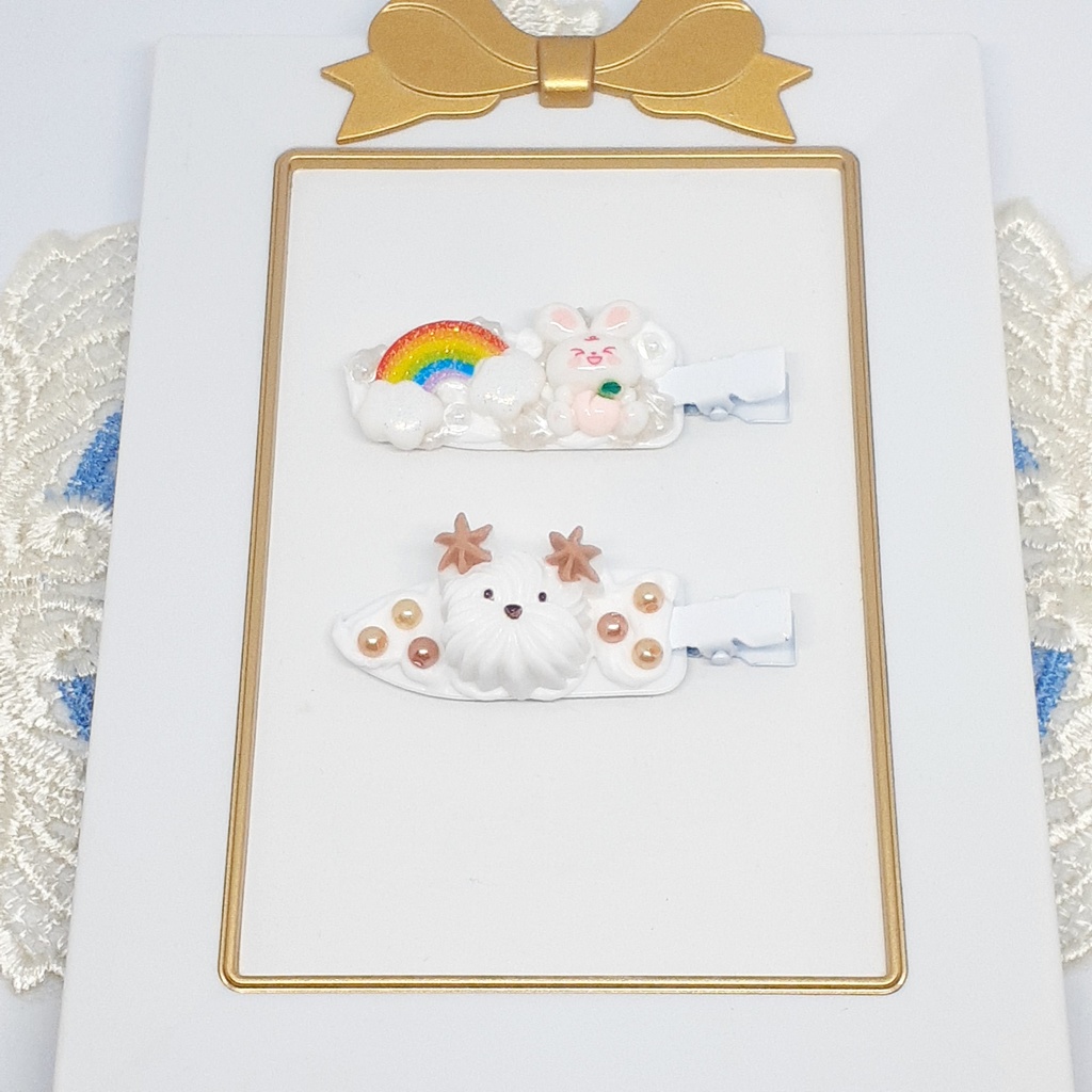 ホイップデコヘアクリップ【しろいろ】