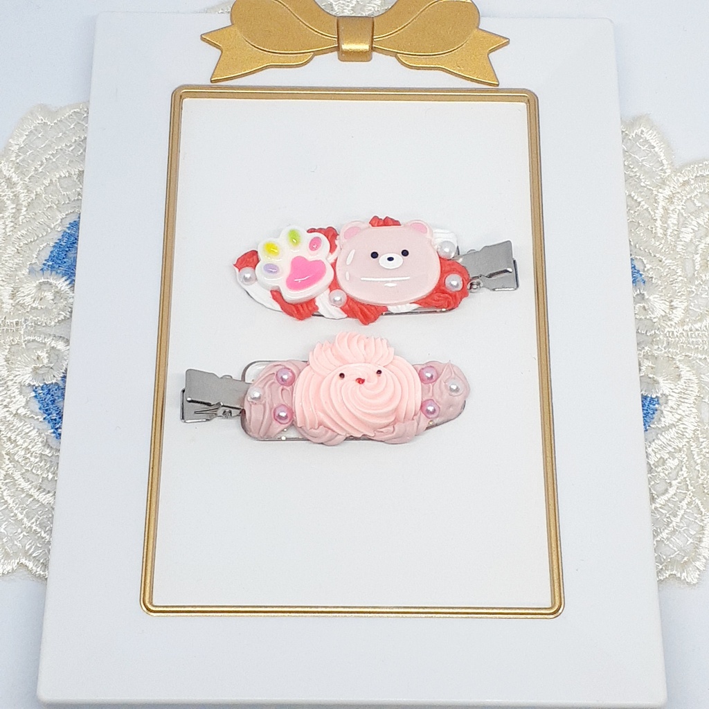 ホイップデコヘアクリップ【ぴんく】