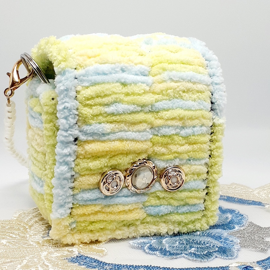 プチバッグ【マーブル黄緑】