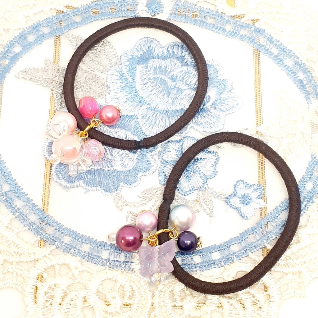 じゃらじゃらヘアゴム【ゆめのなかのいろ】