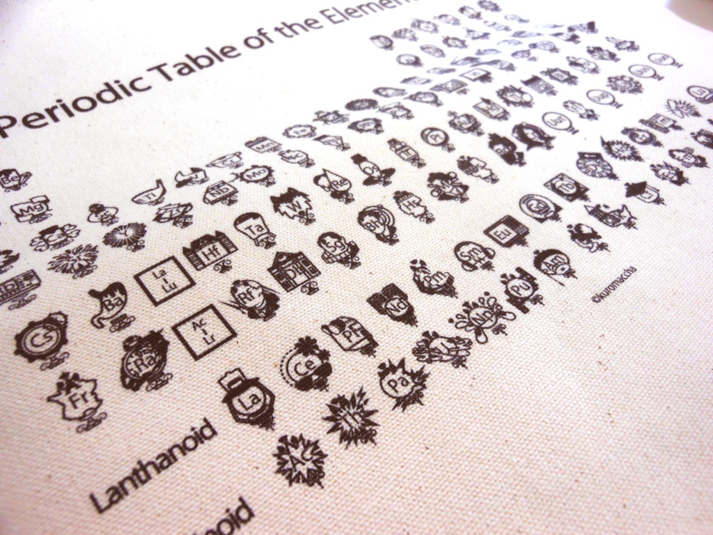 アイコン周期表トートバッグ 2015ver