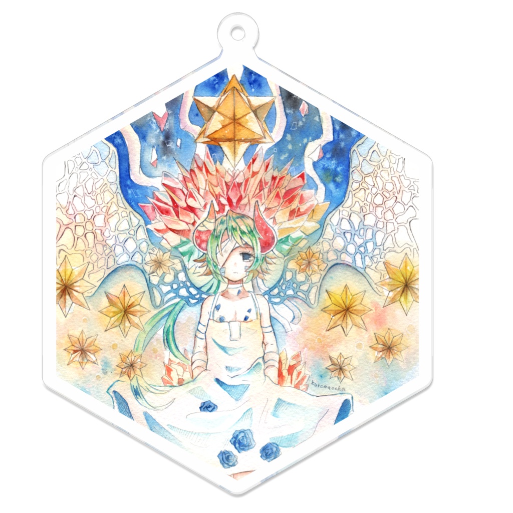 「停止した少女」アクリルキーホルダー