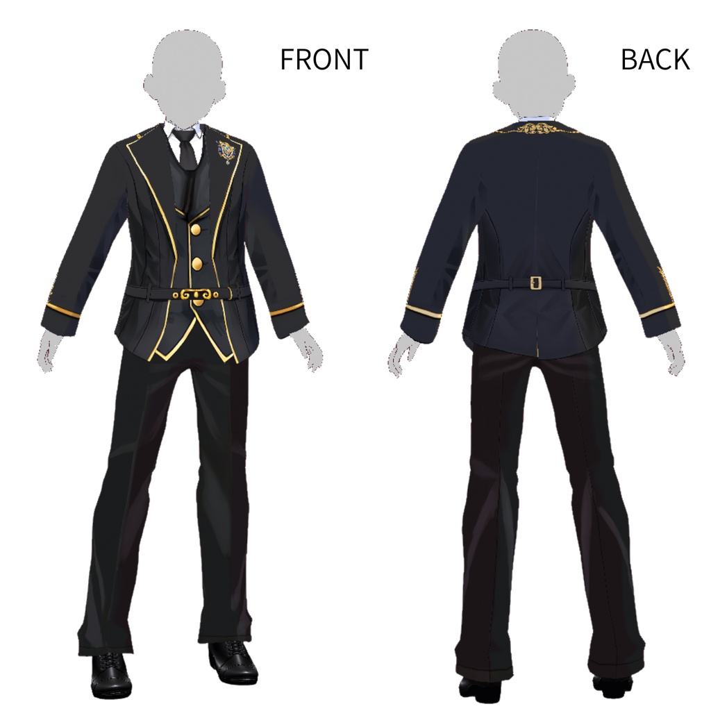【男性モデル向け】執事服 BULTER SUIT【VRoid】