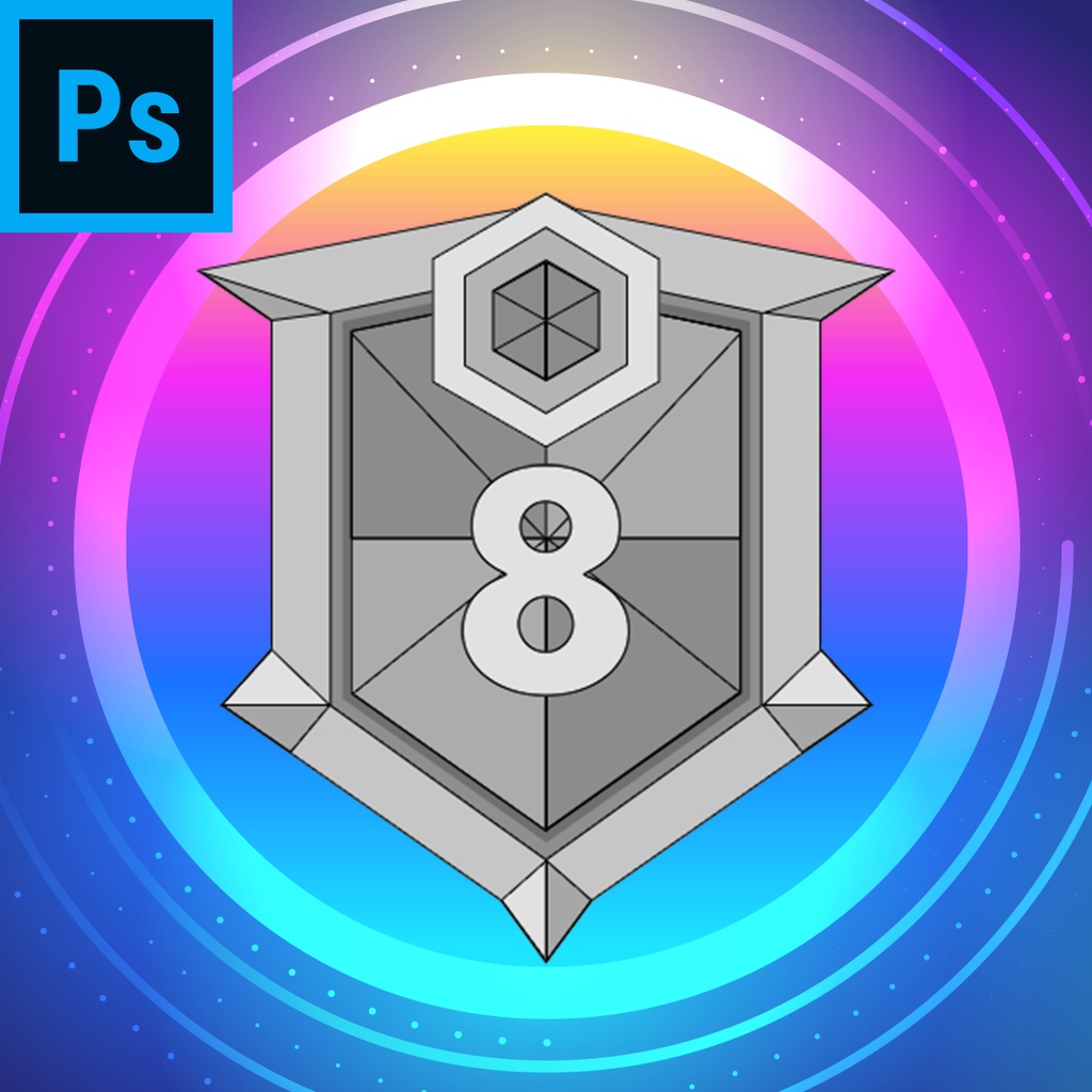 【UIぬりえ】盾（シールド）アイコン