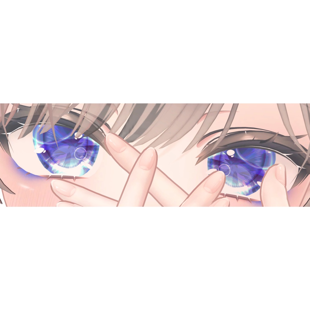 【マヌカ用】ギラギラ宝石目&青アイシャドウテクスチャ